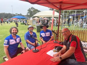 Outside Broadcast with Simon Lee interviewing 3 guys from Kelmscott Bulldogs all abilities Football Club